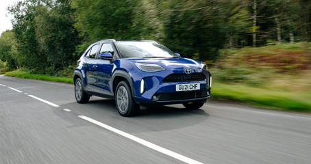 Toyota yaris in blue